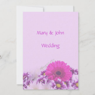 Faire-part de mariage de fleurs violettes