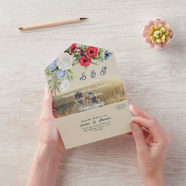 FAIRE-PART DE MARIAGE DE FLORE REDBLEUE (Vidéo)