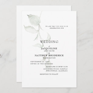 Faire-part de mariage de Foliage moderne