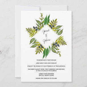 Faire-part de mariage de Foliage moderne