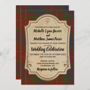 Faire-part de mariage de Fraser Tartan