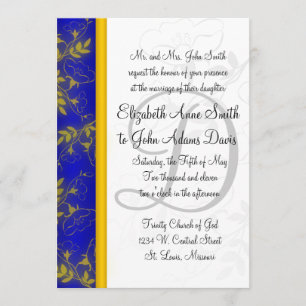 Faire-part de mariage de fuite bleue