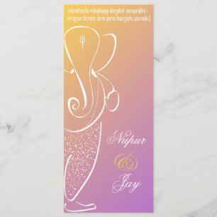 Faire-part de mariage de Ganesha :: framboise
