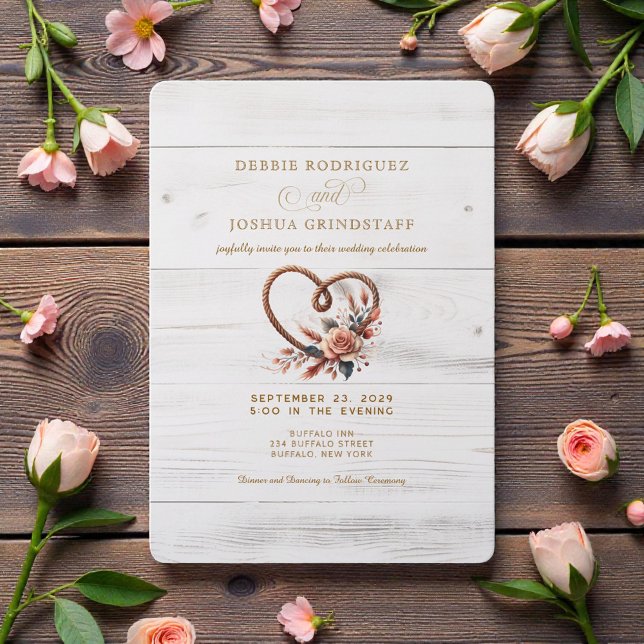 Faire-part de mariage de grange rustique occidenta (Créateur téléchargé)