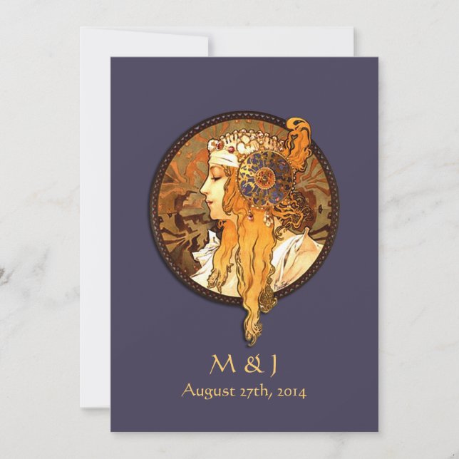 Faire-part de mariage de jeune mariée de Nouveau (Devant)