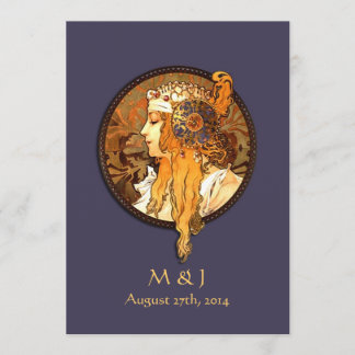 Faire-part de mariage de jeune mariée de Nouveau