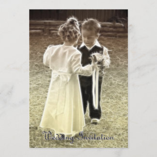 Faire-part de mariage de jeunes amoureux d'enfance