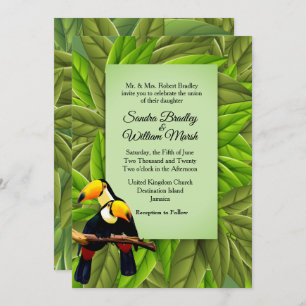 Faire-part de mariage de Jungle Toucans