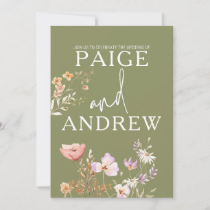 Faire-part de mariage de la ferme fleur sauvage Ol