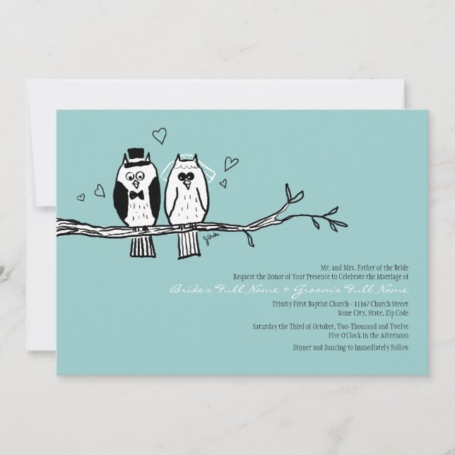 Faire-part de mariage de la mariée et de la mariée (Devant)