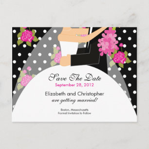 Faire-part de mariage de la mariée et du marié Flo