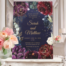 Faire-part de mariage de la marine de Bourgogne