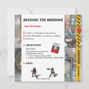 Faire-part de mariage de la mission Zombicide