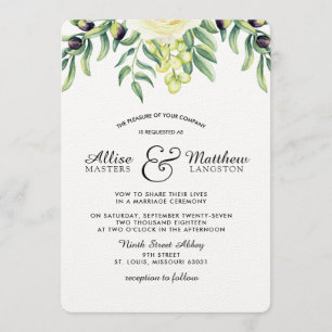 Faire-part de mariage de la Rose blanche de la Bra