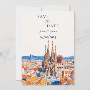 Faire-part de mariage de la Sagrada Familia à Barc