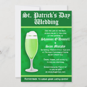 Faire-part de mariage de la Saint Patrick