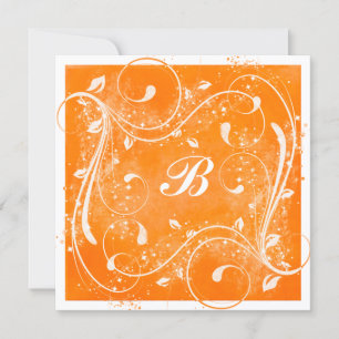 Faire-part de mariage de la tortilla orange et bla