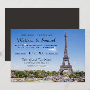 Faire-part de mariage de la Tour Eiffel