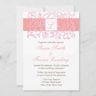 Faire-part de mariage de la vigne de Monogramme