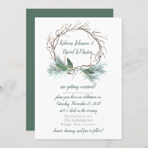 Faire-part de mariage de la vigne d'hiver