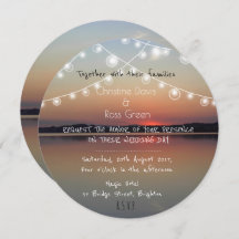 Faire-part de mariage de lac romantique personnali