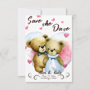 Faire-part de mariage de l'annonce "Sauver la date