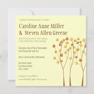 Faire-part de mariage de l'arbre à brindilles