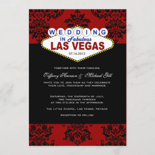 Faire-part de mariage de Las Vegas de vivats