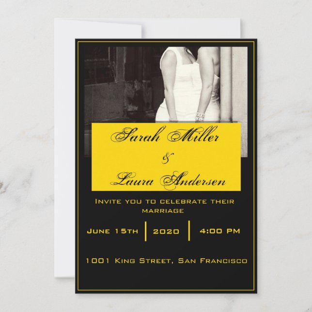 Faire-part de mariage de LGBT (Devant)