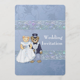 Faire-part de mariage de l'ours en peluche et de l