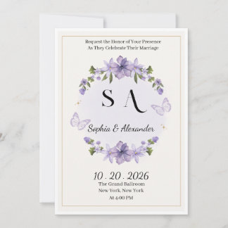 Faire-part de mariage de luxe Sophia & Alexander |