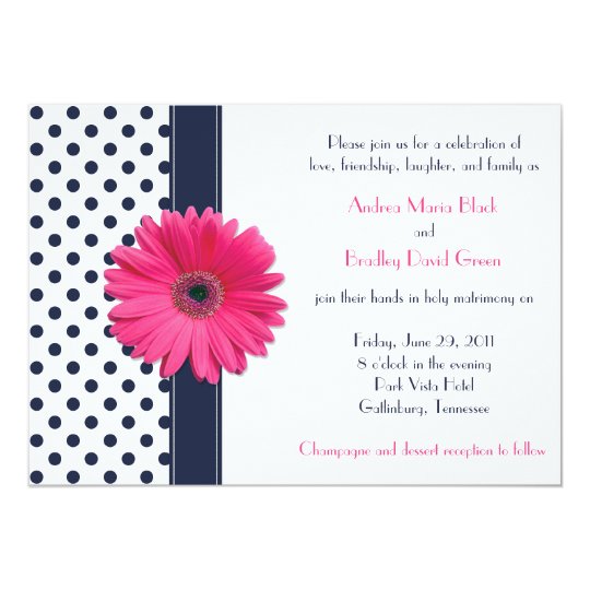 Faire-part de mariage de marguerite de rose de