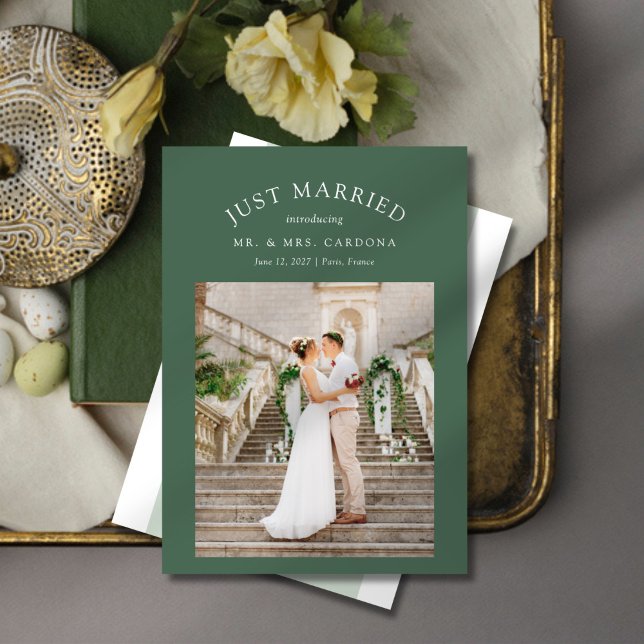 Faire-part de mariage de mariage en fuite avec pho (Créateur téléchargé)