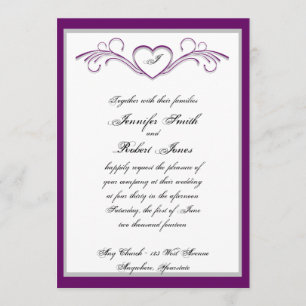 Faire-part de mariage de monogramme de rouleau de