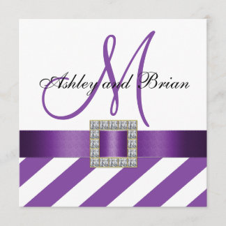 Faire-part de mariage de monogramme de ruban de ru