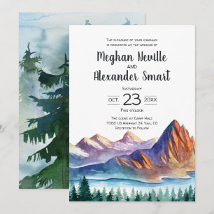 Faire-part de mariage de montagne, réception à sui