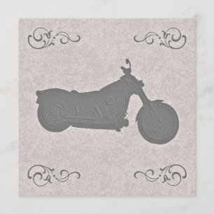 Faire-part de mariage de motard de moto de relief