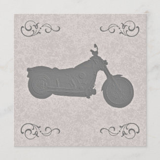 Faire-part de mariage de motard de moto de relief