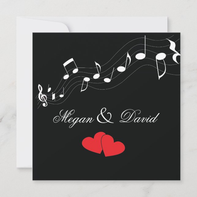Faire-part de mariage de Music Lover (Devant)