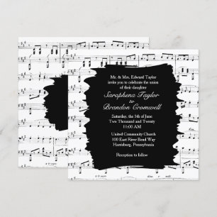 Faire-part de mariage de musique moderne