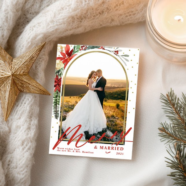 Faire-part de mariage de Noël Merry & Married (Créateur téléchargé)