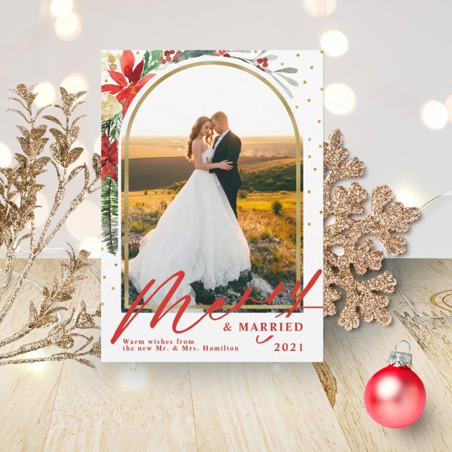 Faire-part de mariage de Noël Merry & Married (Créateur téléchargé)