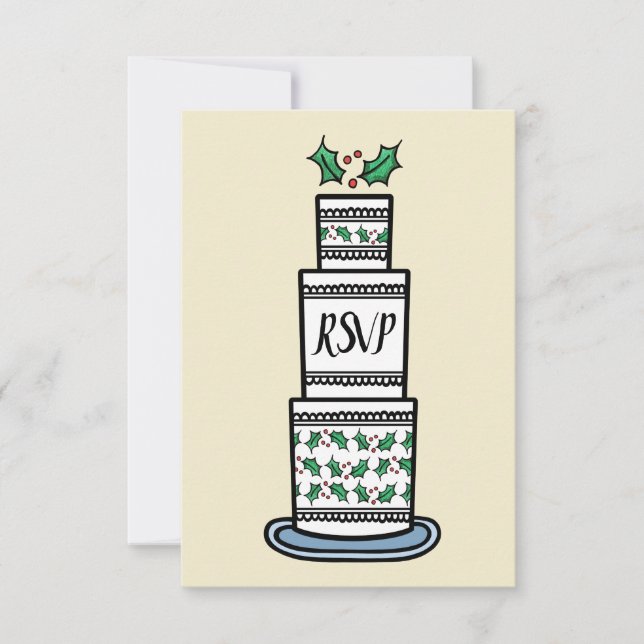 Faire-part de mariage de Noël personnalisé (Devant)