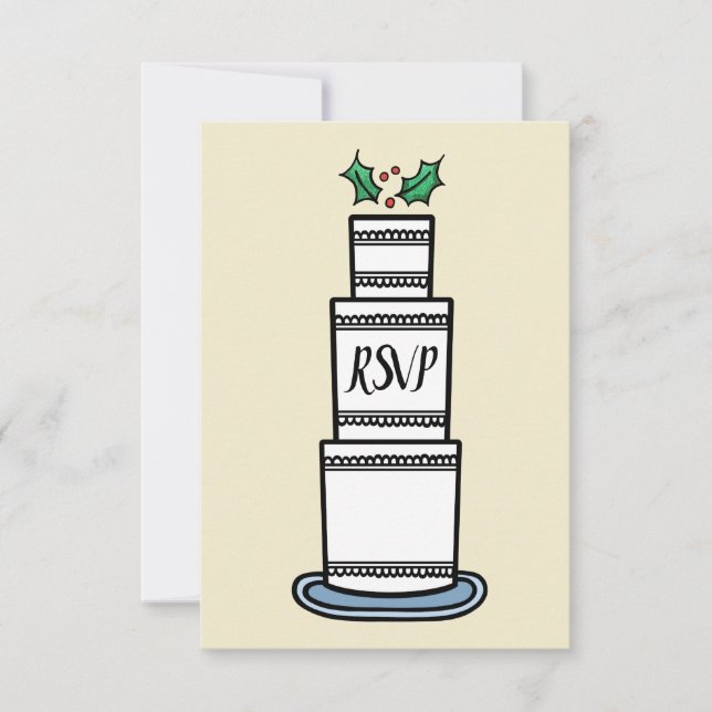 Faire-part de mariage de Noël personnalisé (Devant)