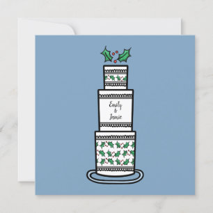 Faire-part de mariage de Noël personnalisée