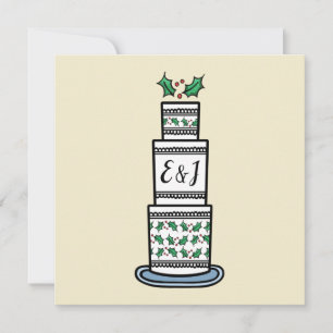 Faire-part de mariage de Noël personnalisée