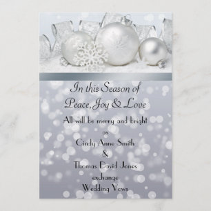 Faire-part de mariage de Noël Silver Bell