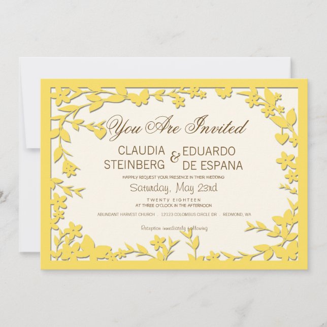 Faire-part de mariage de Papel Picado - belles (Devant)