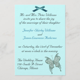 Faire-part de mariage de papillon