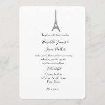 Faire-part de mariage de Paris